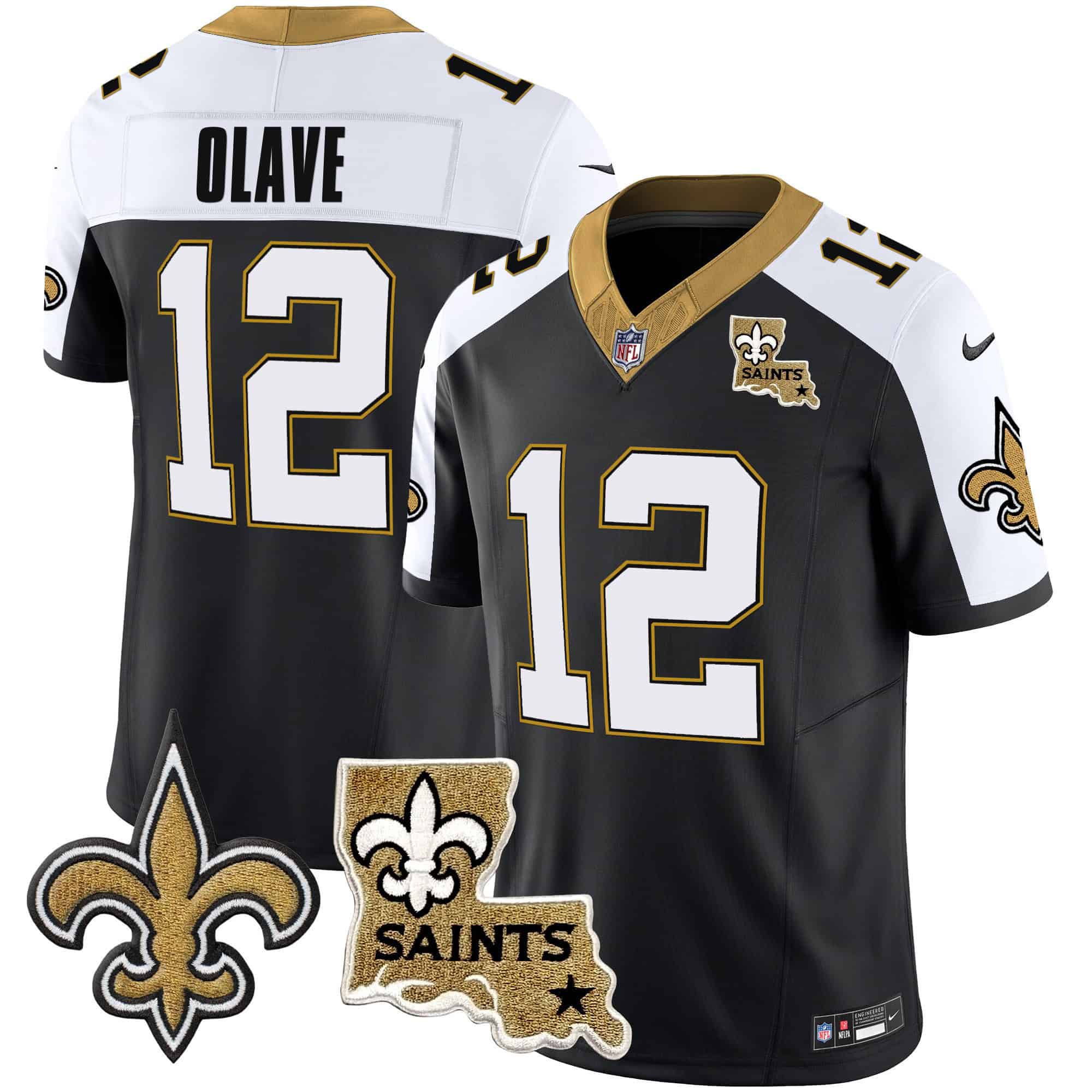 Men New Orleans Saints #12 Olave Black 2024 Nike Vapor Limited NFL Jersey